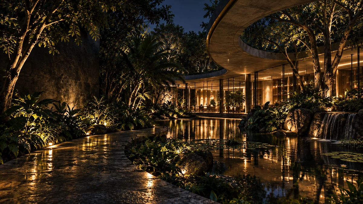Tropical interior detail