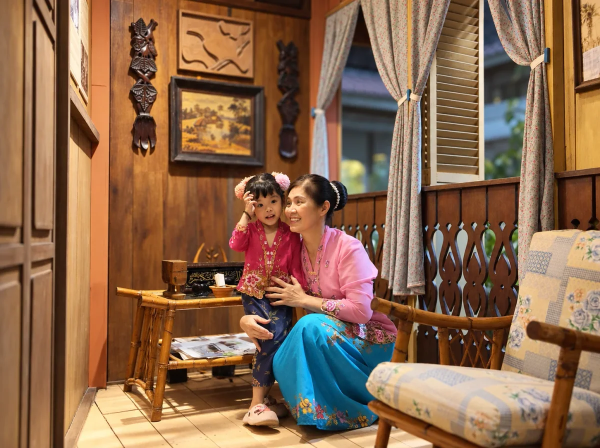Friends exploring historic interiors together