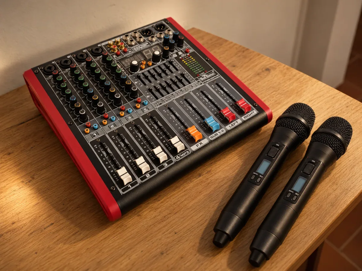 Sound mixer and microphones provided in the Event Hall