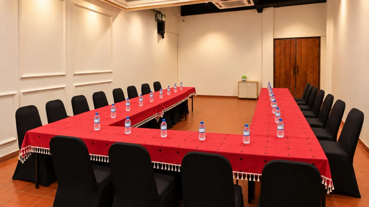 Meeting table arrangement in the Event Hall