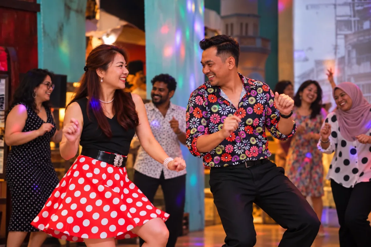 Dancing at a heritage-inspired event
