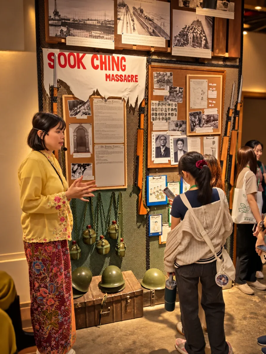 A guided visit through the wartime displays